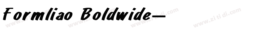 Formliao Boldwide字体转换
